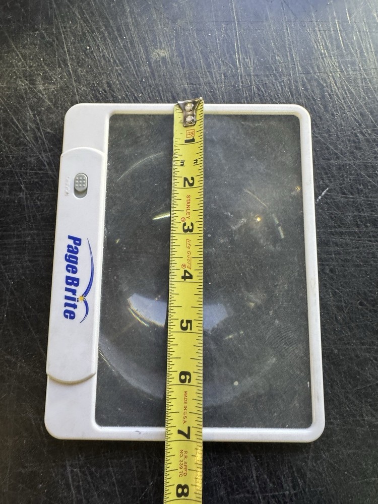 Page Brite Slim Lighted Magnifier For Reading Working
