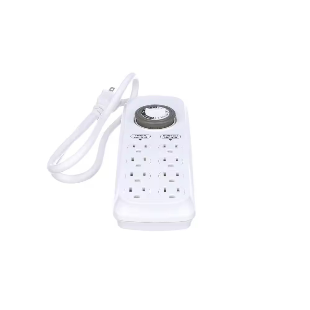 4 Ft. 8-Outlets 24-Hour Power Strip Timer