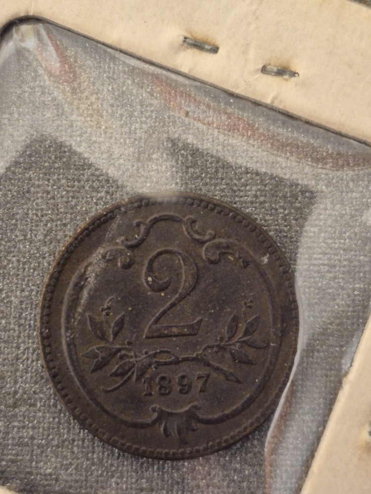 1897 Austria 2 Heller