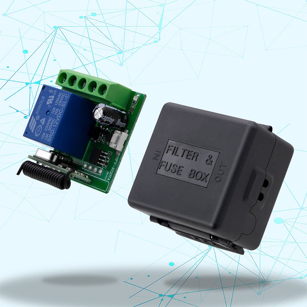 12V Channel Wireless Remote Control Relay Switch RF Transmitter Receiver