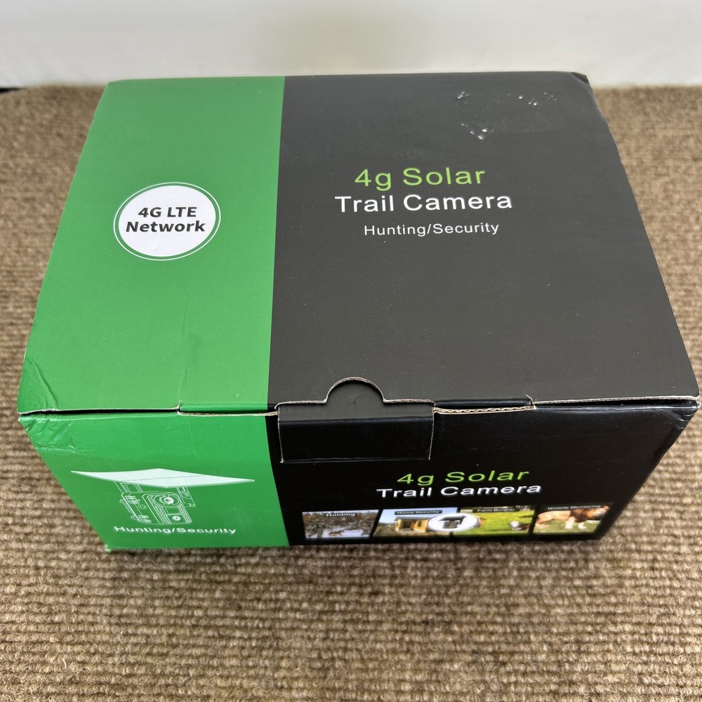 4G LTE Solar-Powered Trail Camera with Motion Trigger/New Open Box