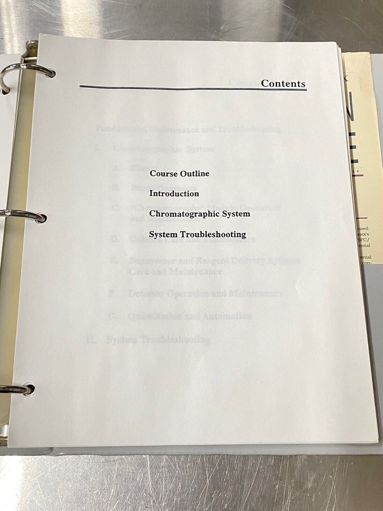 Dionex Chromatography Course Training - Users Guide / Instruction Book / Manual