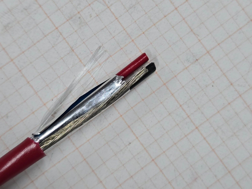 Carol E2532S 14/2C Solid Shield Riser Fire Alarm Cable Wire FPLR/CL3R Red /50ft