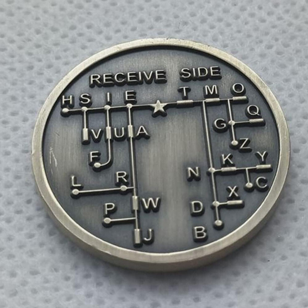 CW Morse Code Decoder Chart Medal Coin Morse Commemorative Coin Gift Prize NEW