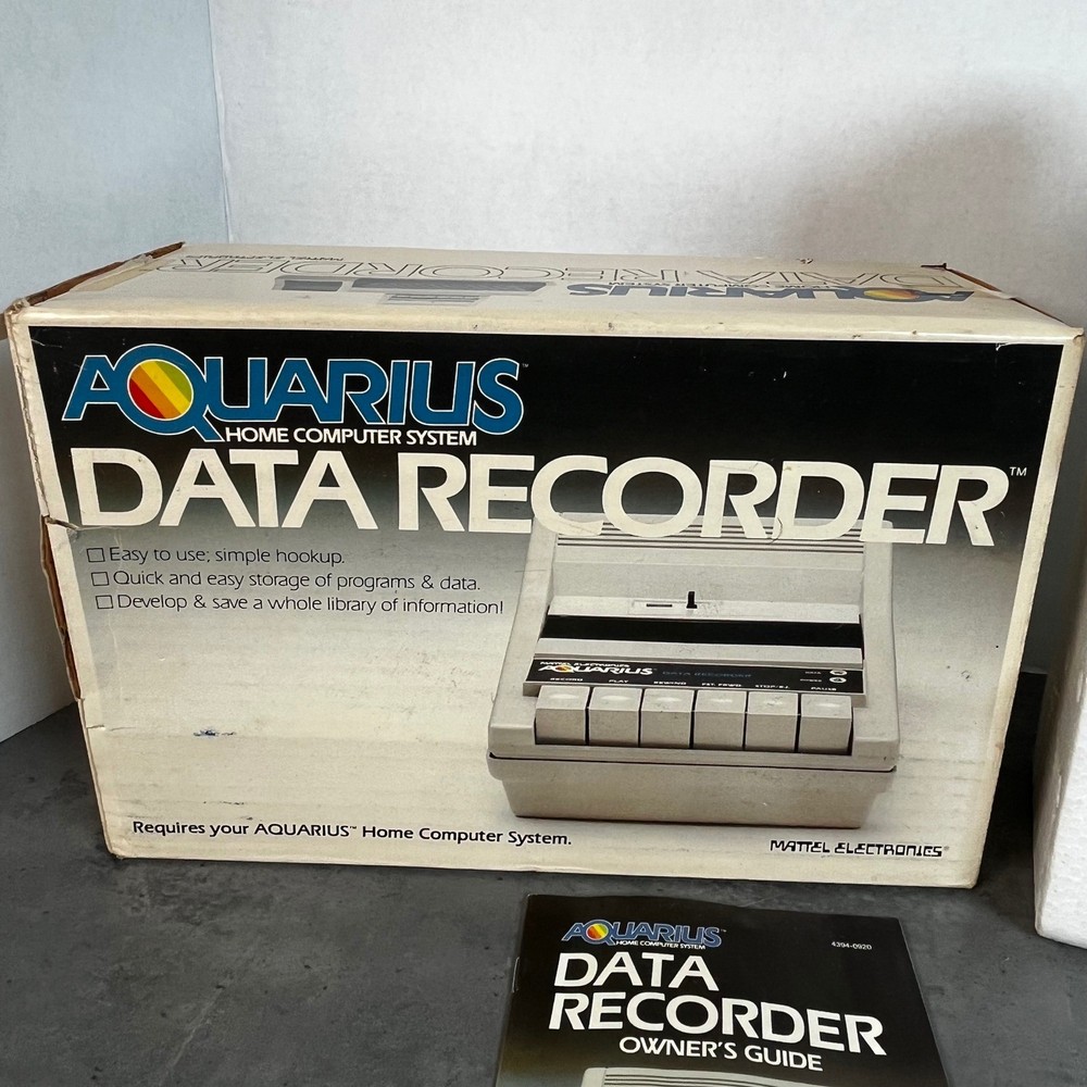 Mattel Electronics Aquarius Data Recorder 4394 Vintage Home Computer System New