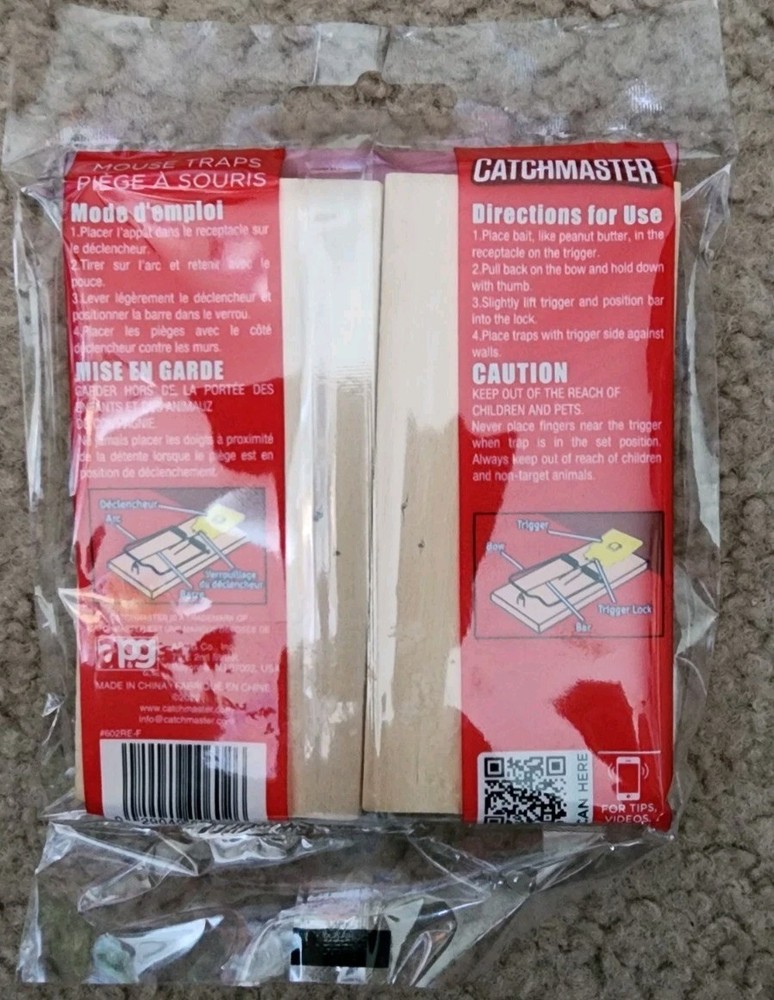 (3) Catchmaster Mouse Traps Non Toxic Quick Kill Tap