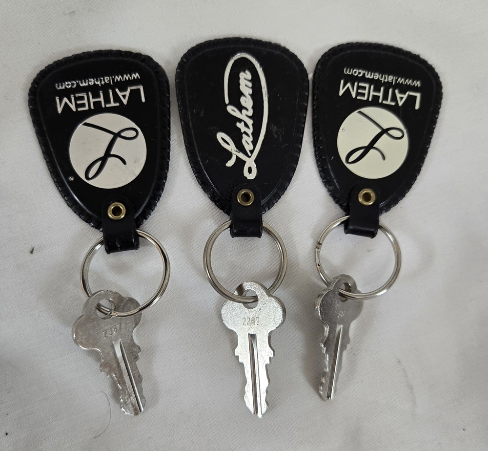 3 LATHEM TIME CLOCK KEYs FREE SHIPPING