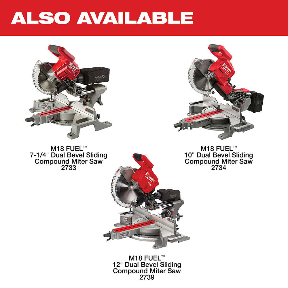 Milwaukee 2733-21 M18 FUEL 18V 7-1/4-Inch Dual Bevel Sliding Miter Saw Kit
