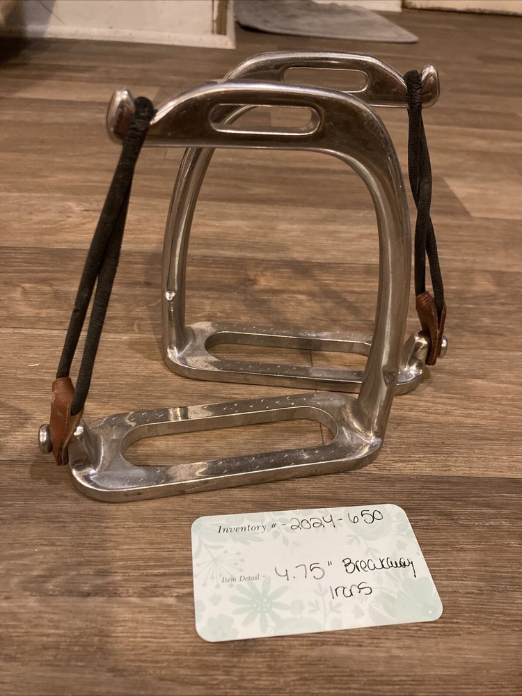 4.75” Stainless Breakaway Stirrup Irons W/ O Pads