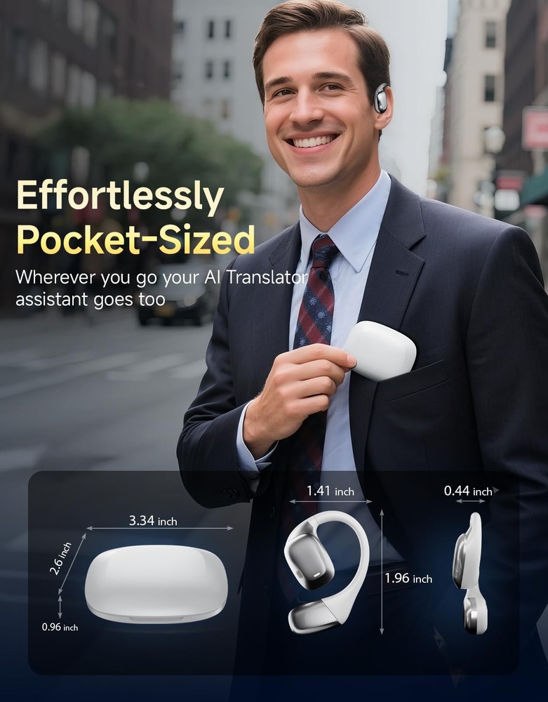 AI Translation Earbuds Real Time Interpretation– 144 Language Translator Device