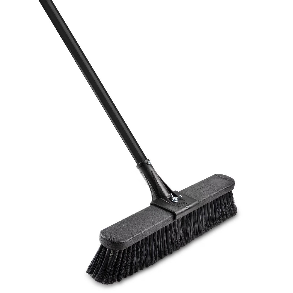 Libman 18" High Power Push Broom Multi-Surface Steel Handle