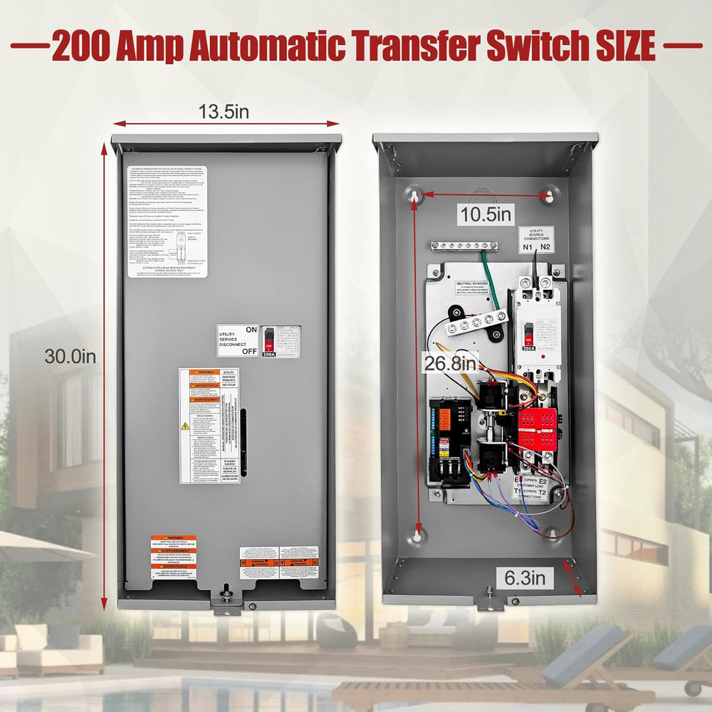 200 Amp Automatic Transfer Switch with Power Management for Generac RXSW200A3