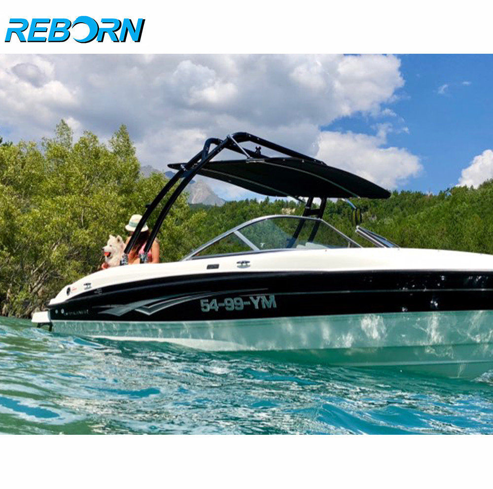 Black Reborn Launch Forward-facing Wakeboard Tower Fast Install & Fold Down
