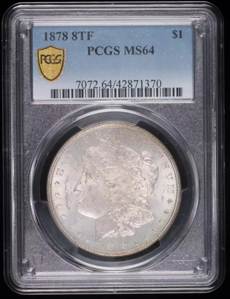 1878 P Morgan Silver Dollar PCGS MS-64 8TF
