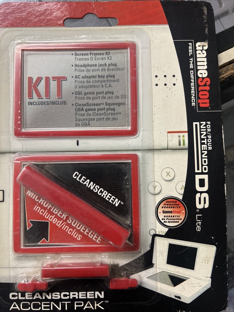 Nintendo DS Cleanscreen Accent Pak New