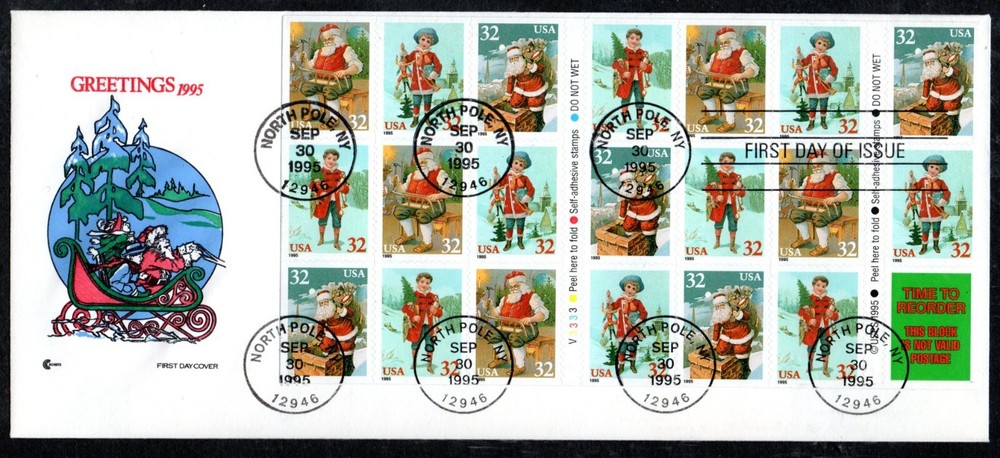 US Scott #3011a Booklet Pane FDC on #10 envelope