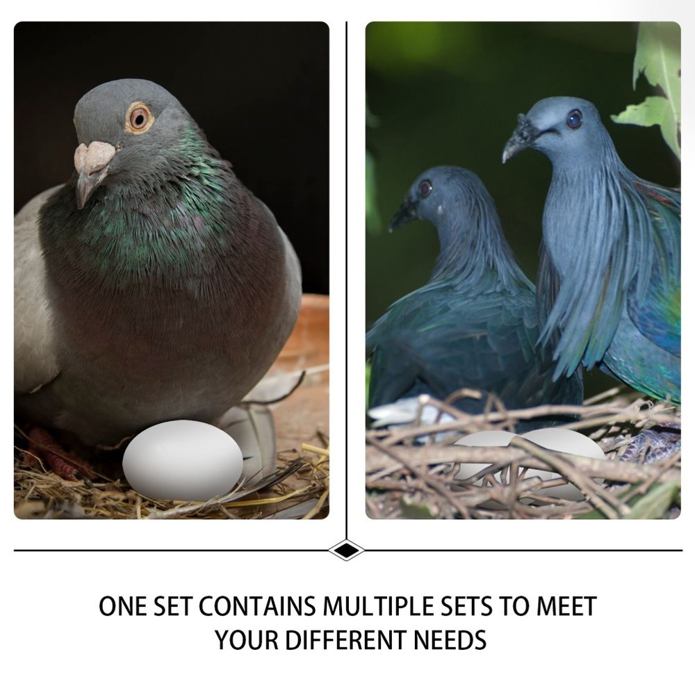 30Pcs Solid Plastic Eggs for Tricking Birds to Stop Laying Eggs
