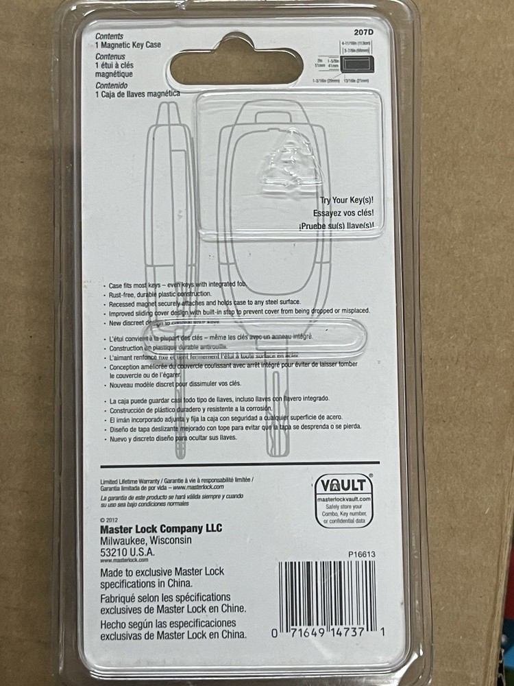 Master Lock 207D Magnetic Key Box