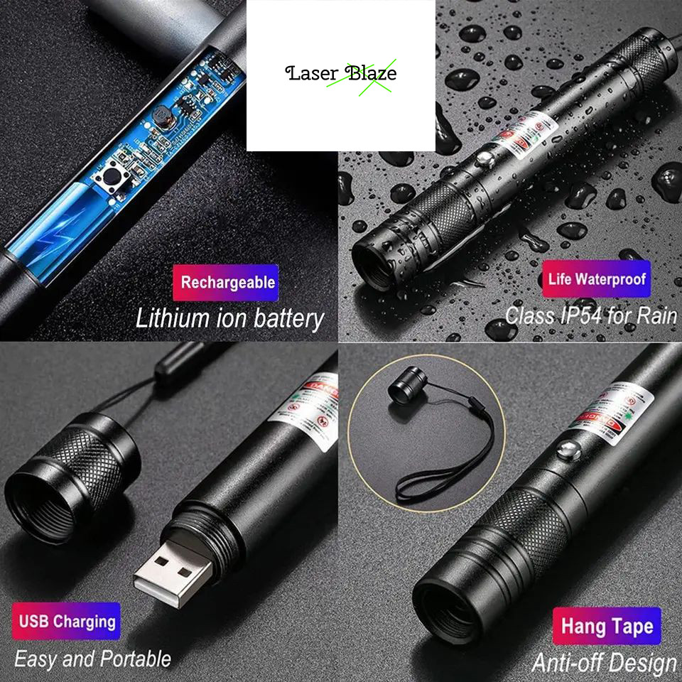 Rechargeable Green Laser Pointer Pen Astronomy Visible Beam Light