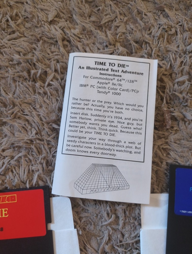 Mastertronic Computer Game Time To Die