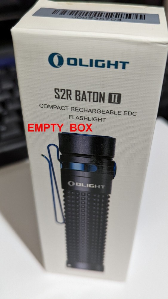 ORIGINAL BOX & INSTRUCTIONS - FOR OLIGHT FLASHLIGHT - S2R BATON II
