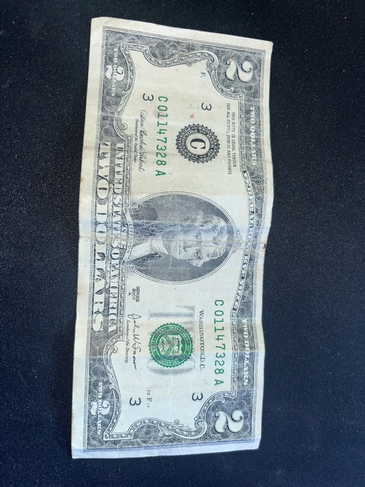 two dollar bill 2003 Series A
