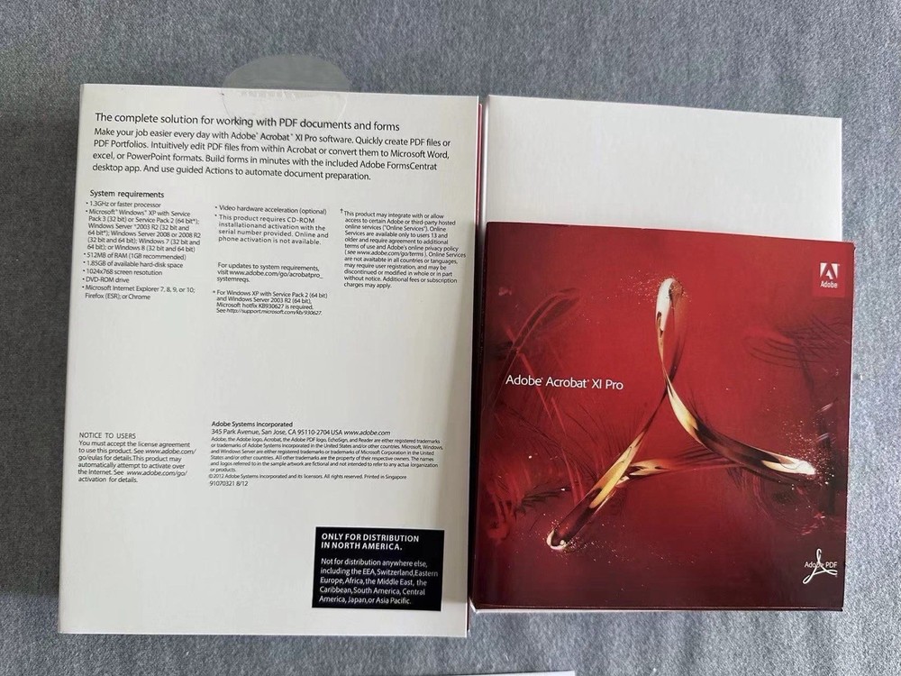 Adobe Acrobat XI Pro Full Version| Permanent License (For 3 PCs)|DVD Windows New