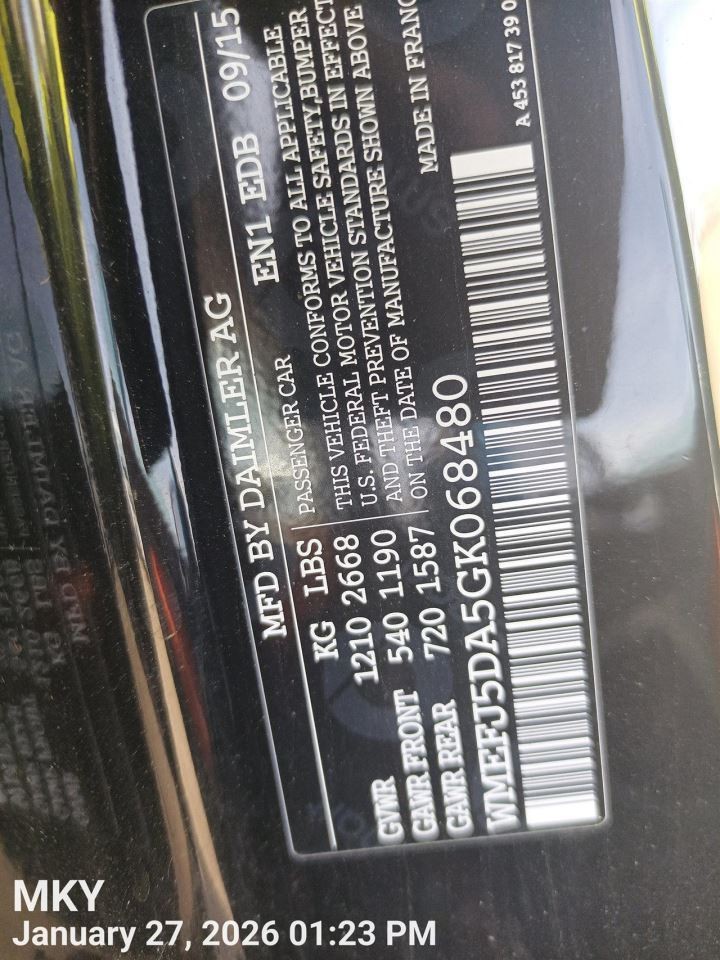 CONTROL PANEL OEM 2016 SMART SMARTFOR2 1YR WRNTY