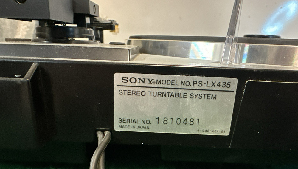 Sony PS-LX435 Stereo Full Automatic Turntable System Record Player TESTED