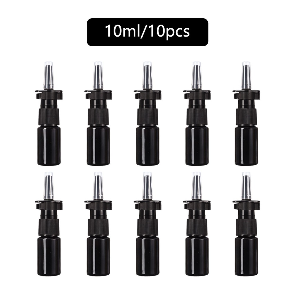 US 10Pcs Empty Plastic Nasal Spray Bottles Refillable Spray Bottles Pump Sprayer
