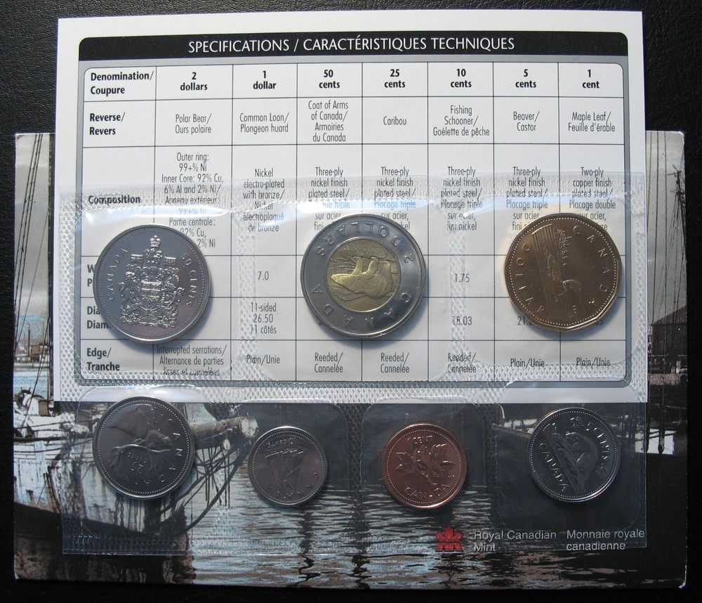 Canada 2002 Regular 7-coin Proof Like Set
