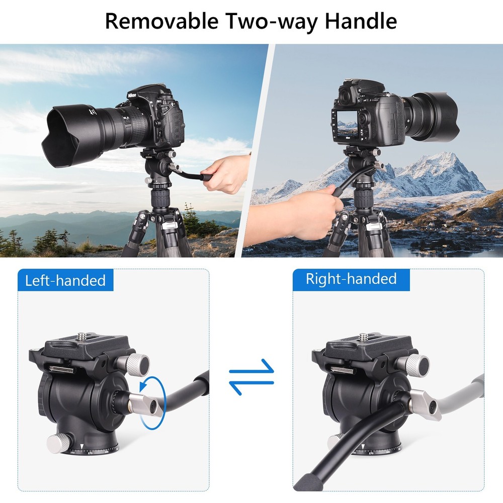 ARTCISE 2WAY Fluid Video Head Panoramic Shooting Head Tripod Head Load 3kg
