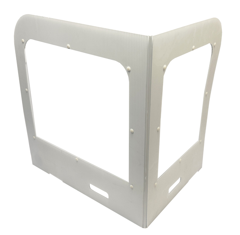 FlexView Shield 2 Pack Durable Easy Carry Plastic Desk Dividers