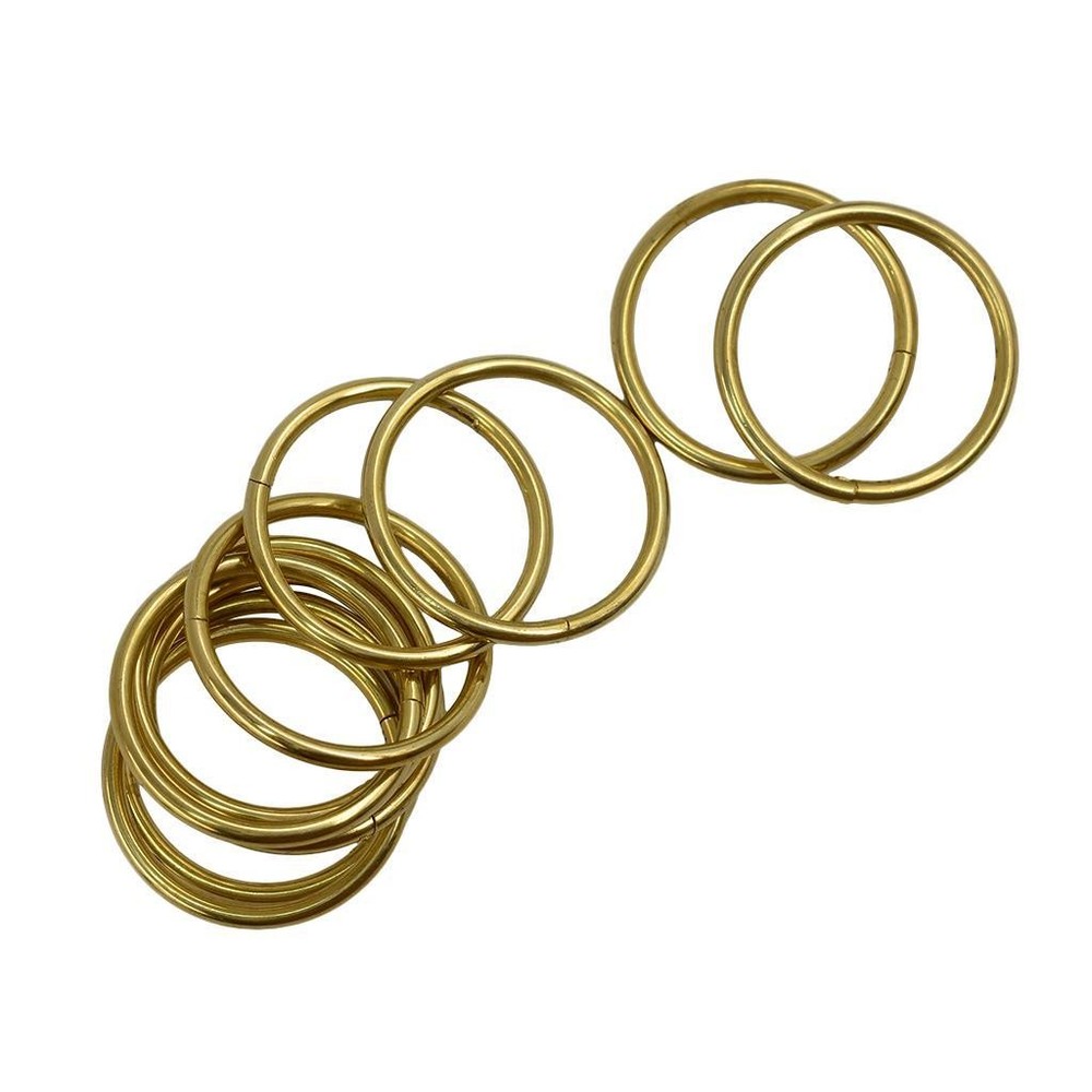 10pcs Brass Auto Lock Key Keyring Loop Hoop Finding 40mm