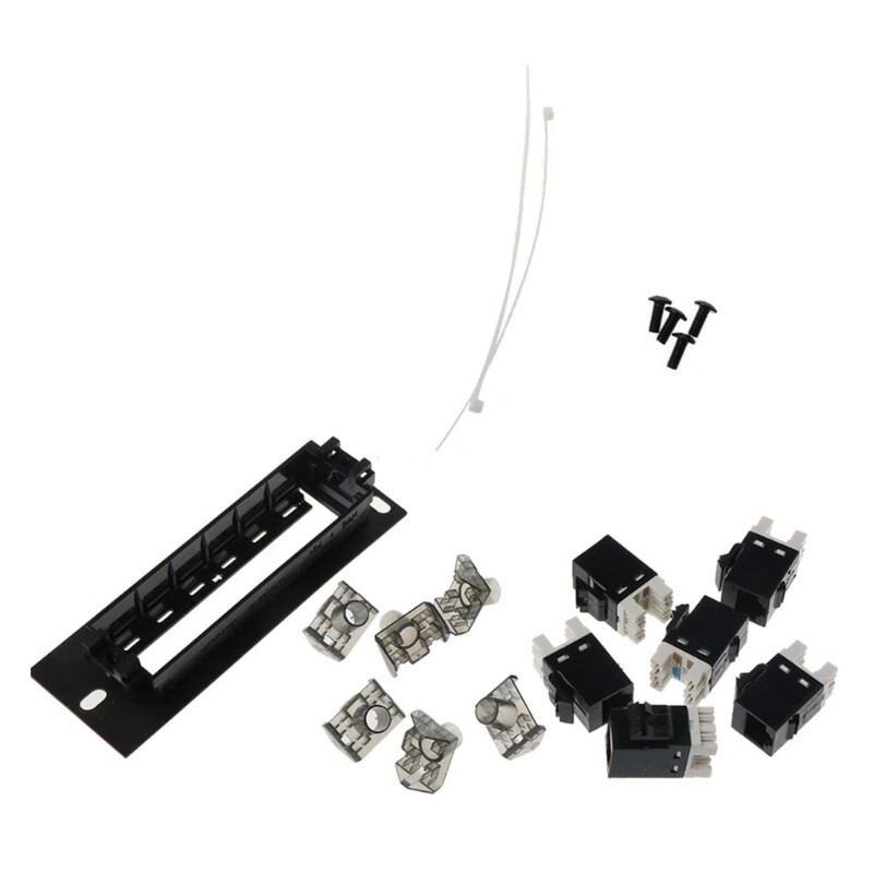CAT6 RJ45 Networking Cable Adapter 6 Port Panel for Ethernet Networking