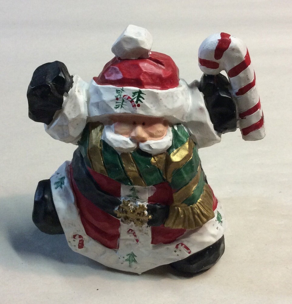 Santa Christmas Vigurine Multi Colored 5” Height.