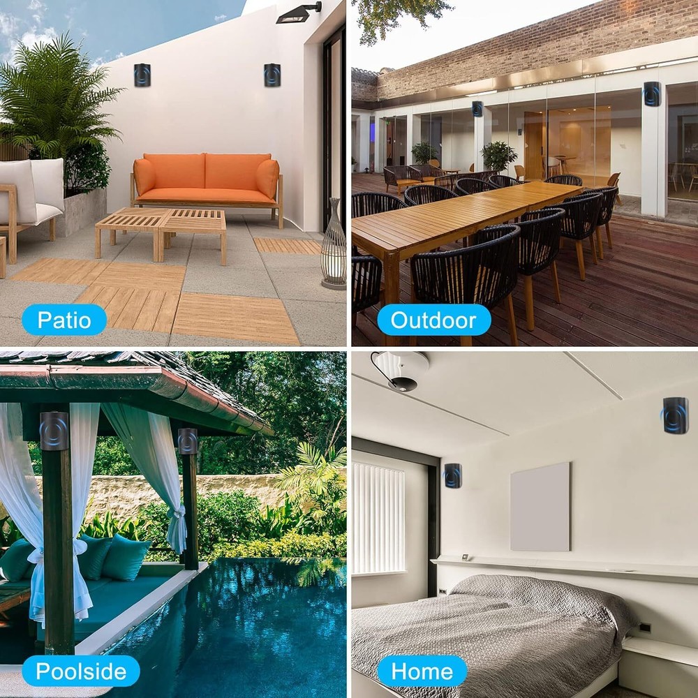 Herdio 200W 4" Waterproof Bluetooth Speakers for Indoor & Outdoor Use