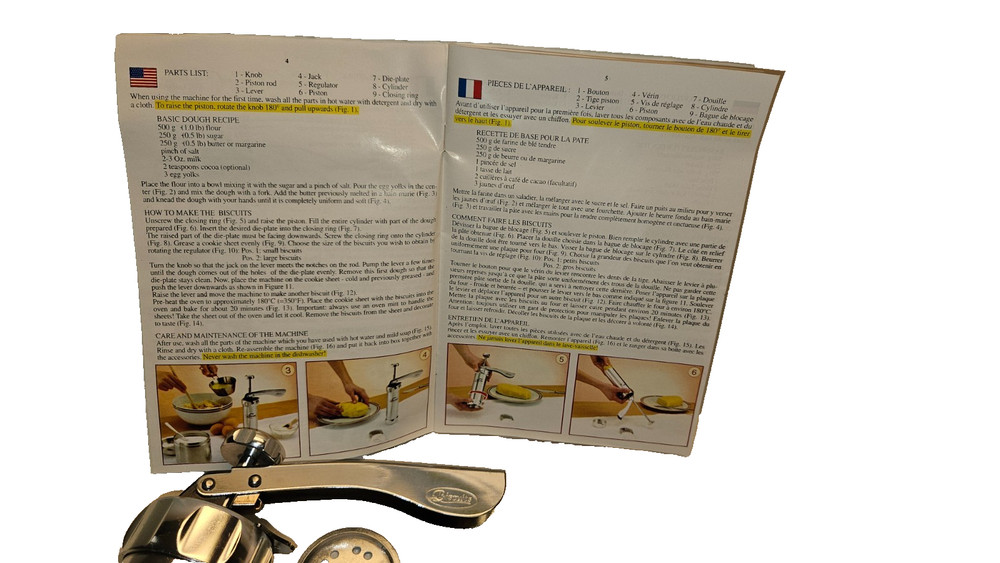 Biscuits Metal Cookie Press + 19 Discs