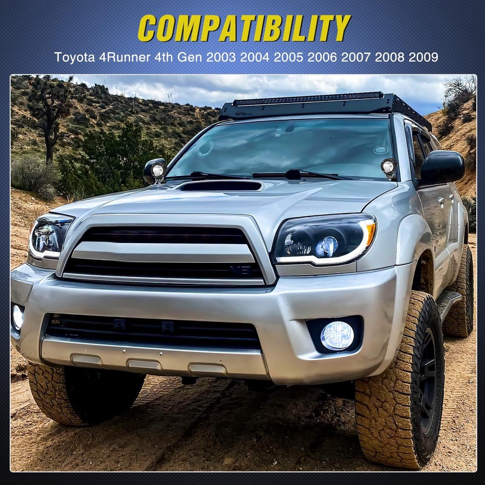 Nilight Ditch Light Brackets Hood Hinges Mount Bracket Kit for Auxiliary Offroad