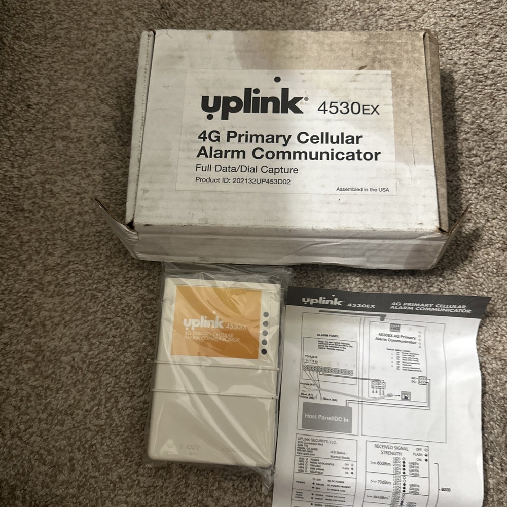 NEW Uplink 4530EX 4G Primary Cellular Alarm Communicator Complete Kit Free ship