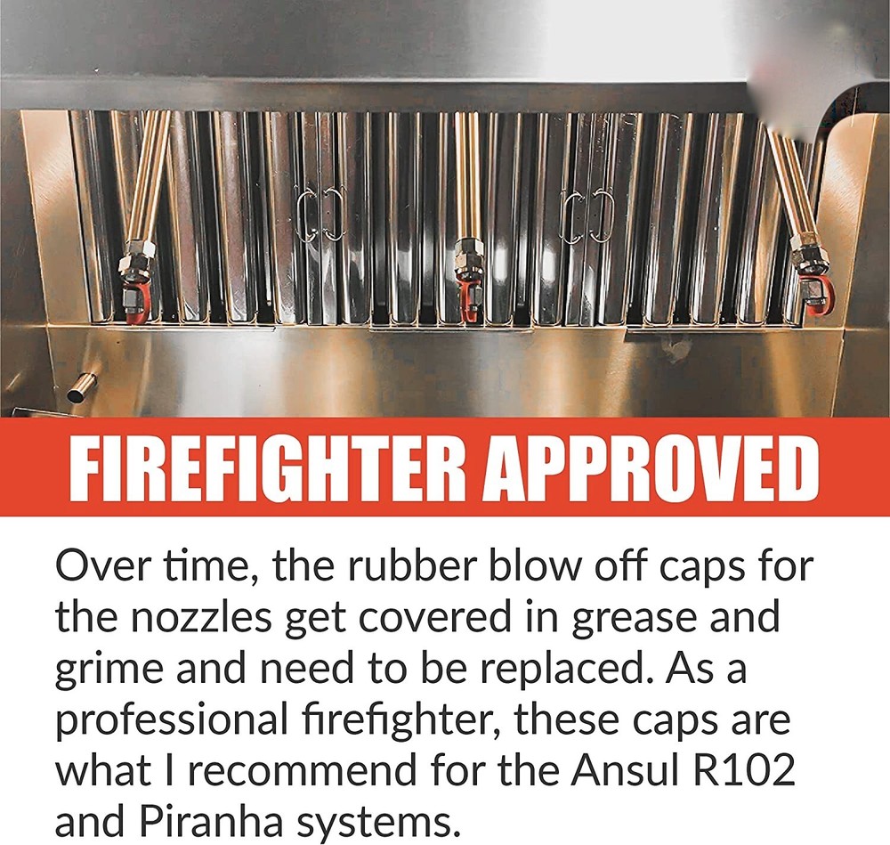 ✅🔥🧯NEW 150 PACK FIRE SUPPRESSION SYSTEM RUBBER BLOW OFF NOZZLE CAPS🔥🧯