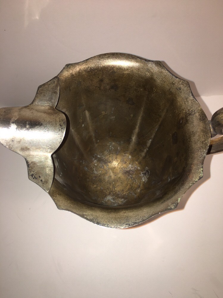 Vintage Silverplate Water Pitcher with Ice Lip