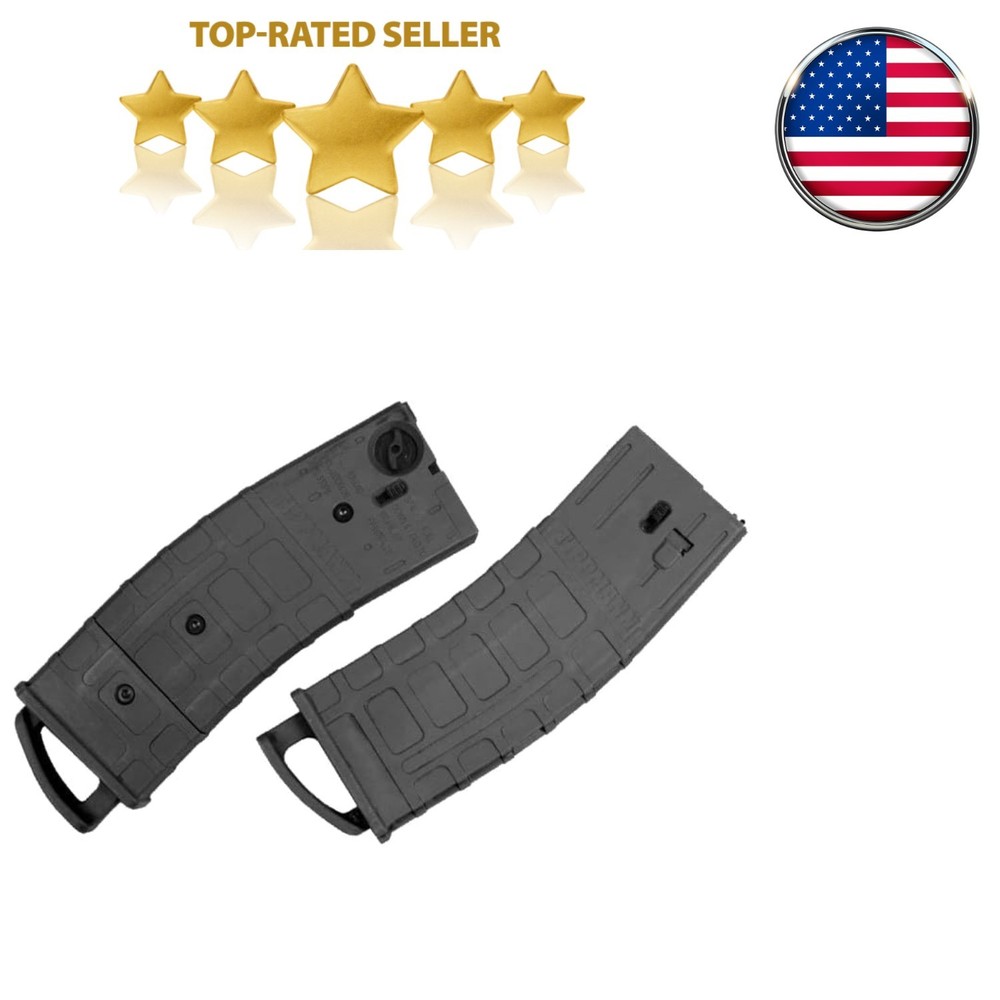 Mechanical Winding Paintball Magazines - 2 Pack Black