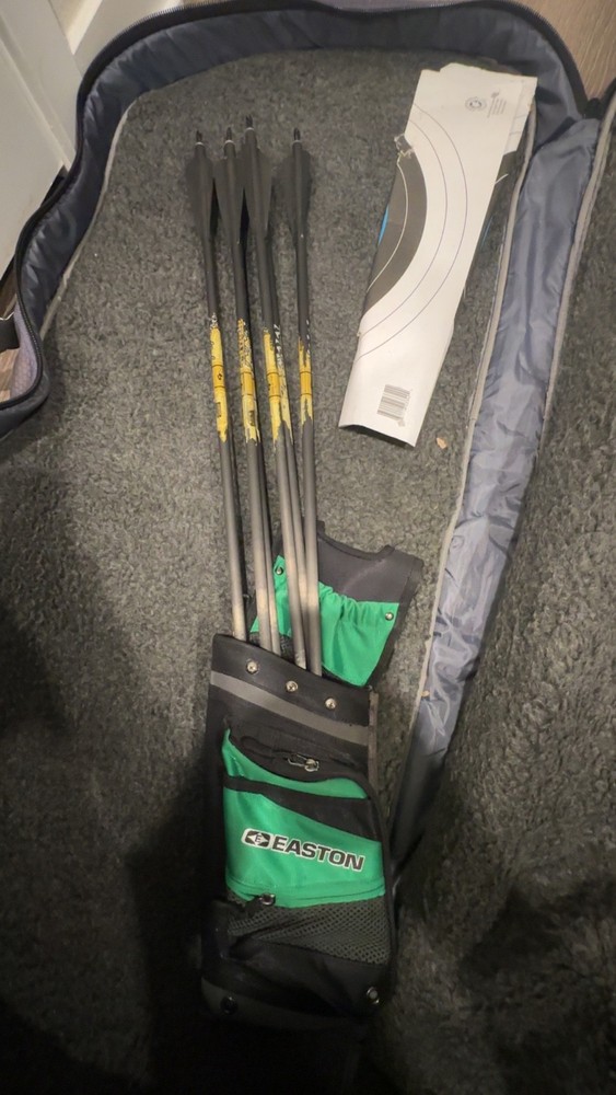 Target Archery Setup with Bow, Case, Sight, Scope, Quiver, etc.