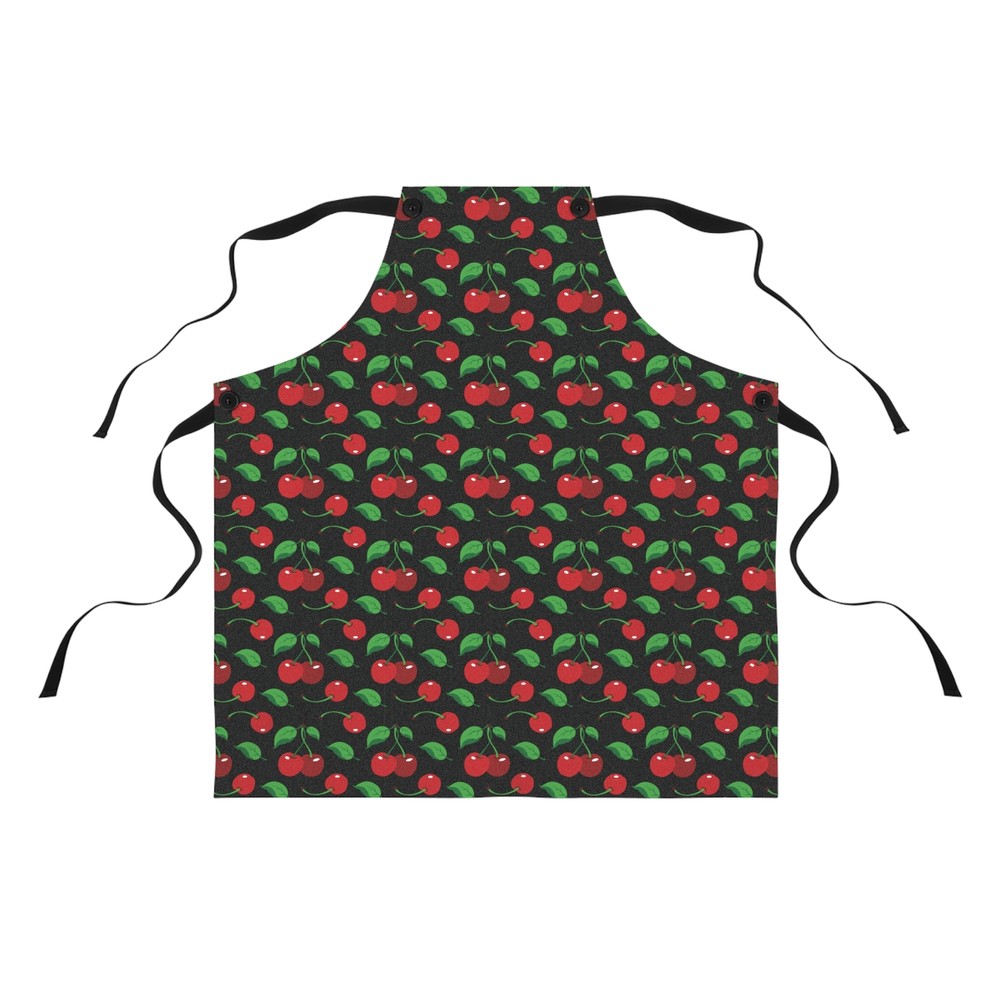 Cherry Print Apron for Baking and Cooking, Fun Kitchen Accessory