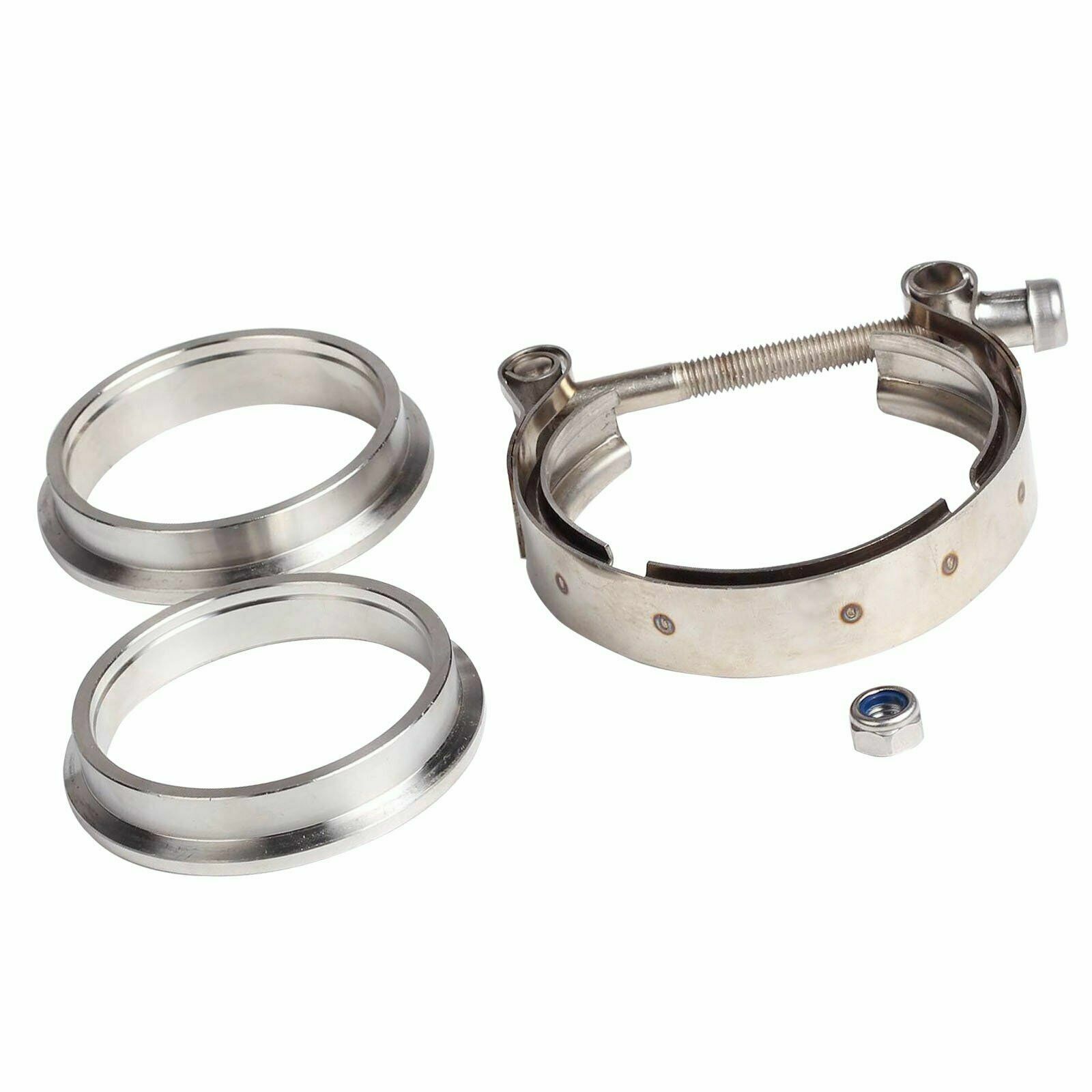 3 Inch Stainless Steel V Band Clamp +Male Female Flanges Fits Turbo, Downpipes