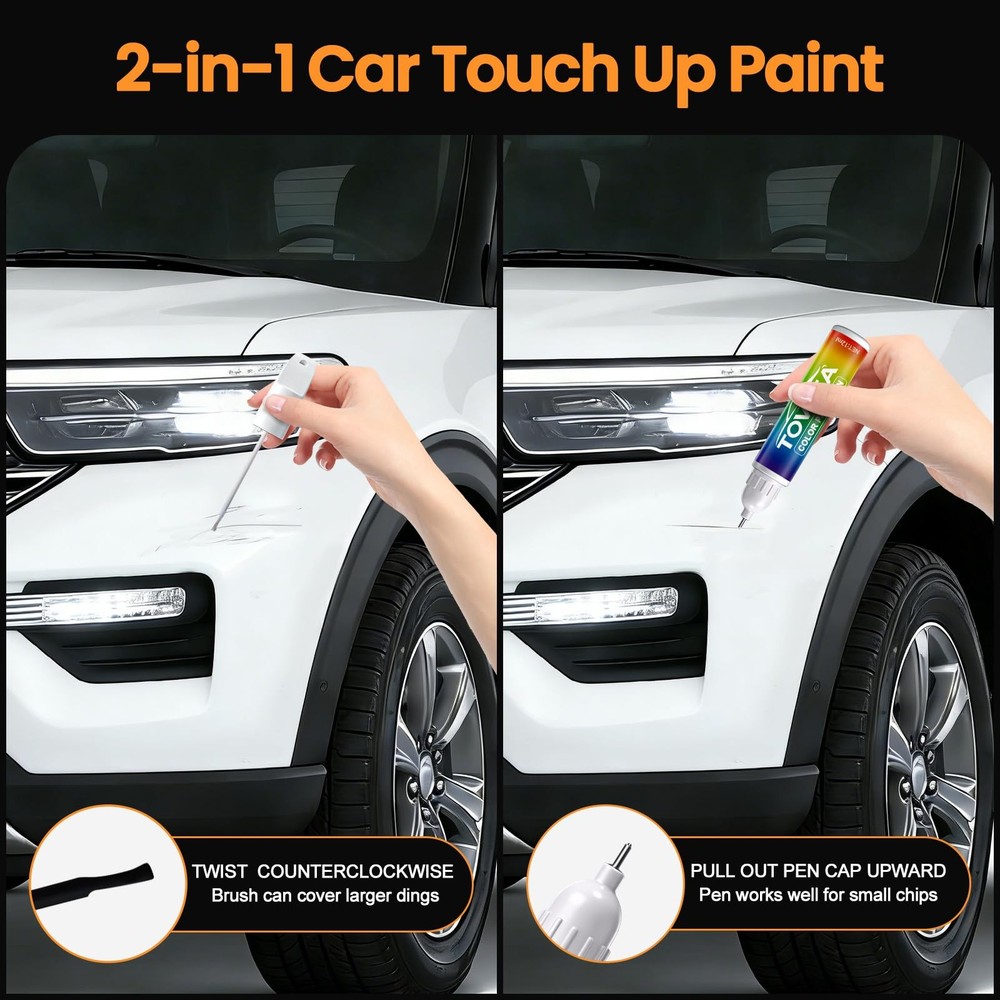 Deep Crystal Blue Pearl Touch Up Paint & Scratch Remover Kit 2 PCS Set