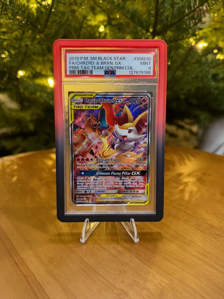 Gradiant Poly Bumper for PSA Slabs – Black & Red Protector