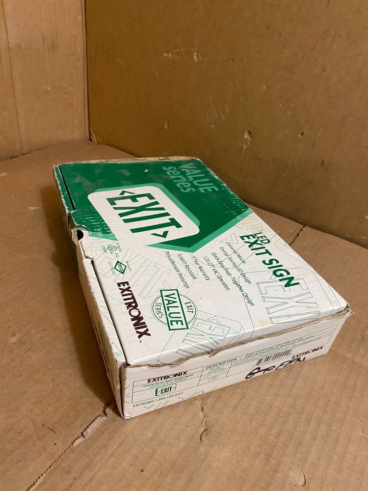 Exitronix Value Series EXIT Sign Green LED 1 OR 2 SIDED