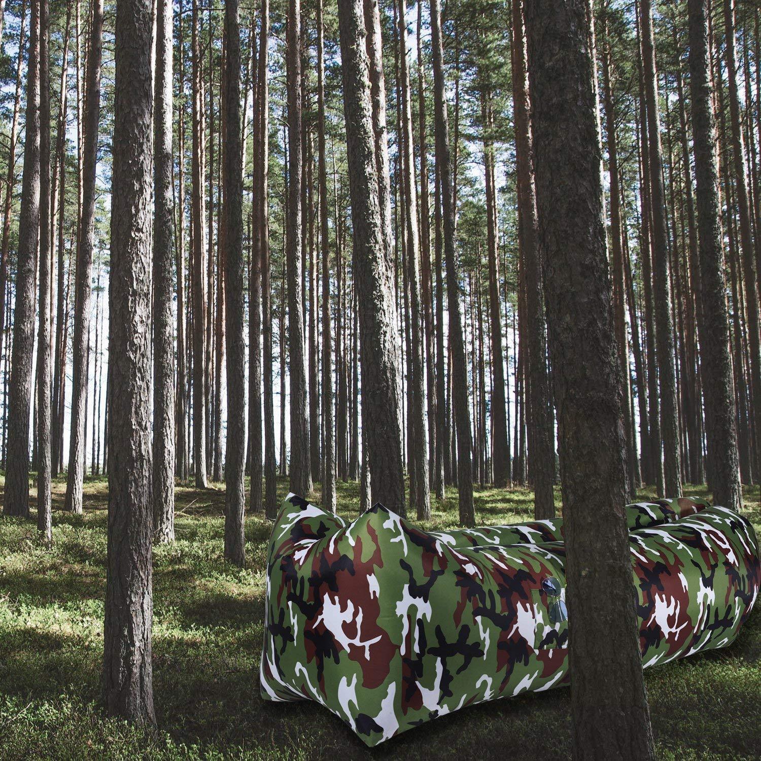 yeacar Inflatable Lounger Air Sofa Portable Waterproof Indoor or Outdoor Infl...